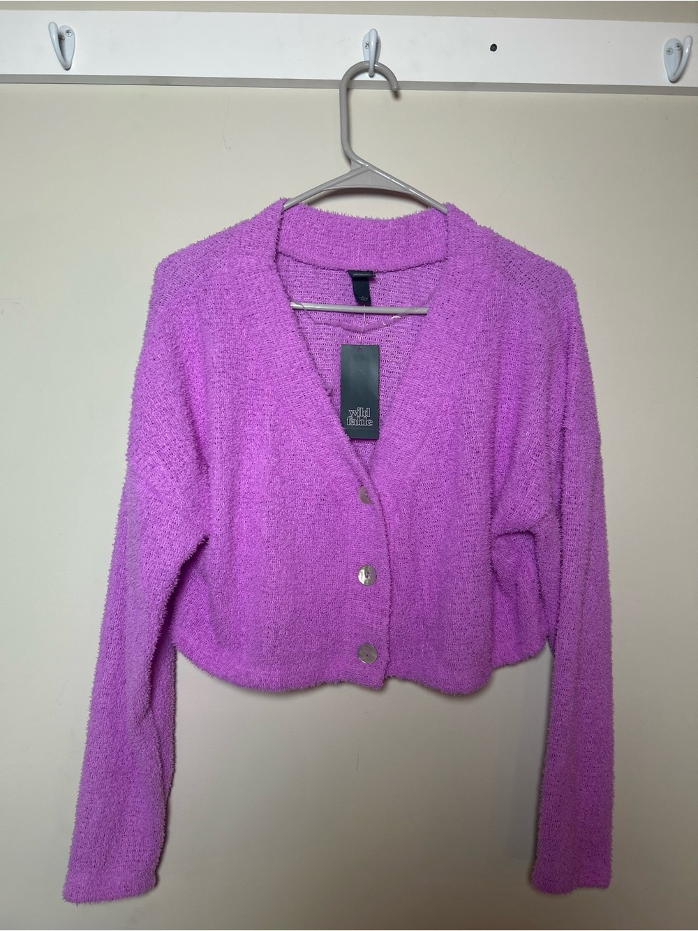 Cozy V-Neck Button Front Women's Sweater - Pink
